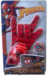 Set manusa Spider-Hero cu lansator si discuri 25 cm rosu 3 ani+ 