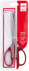 Foarfeca de Birou Deli 21 cm Rosu Material Otel Inoxidabil-LCMDLE6010RO 