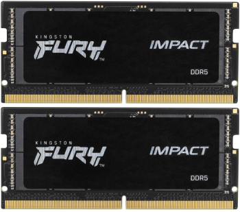 Memorie Laptop Kingston Fury Impact 64GB 2x32GB DDR5 4800MHz CL38 Dual Channel Kit KF548S38IBK2-64 