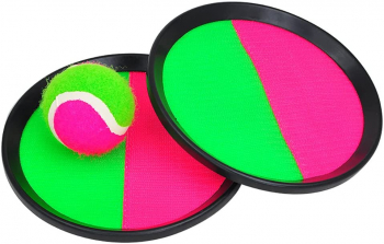 Set 2 palete cu minge velcro pink/verde HS078 