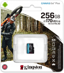 Card de memorie KINGSTON 256GB microSDXC Canvas Go Plus 170R A2 U3 V30 SDCG3/256GBSP