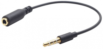 Cablu audio Gembird CCA-419 3.5 mm jack - 3.5 mm jack 0.18m Negru 