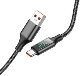 Cablu Borofone BU32 Exclusive USB la Type-C Black impletitura textila 1.2m 