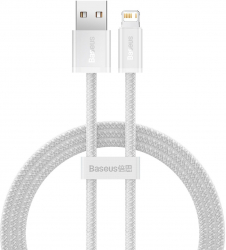 Cablu alimentare si date Baseus Dynamic Series CALD000402 Fast Charging pentru smartphone USB la Lightning Iphone 2.4A 1m braided Alb 