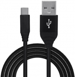 Cablu alimentare si date Spacer SPDC-TYPEC-BRD-BK-0.5 pentru smartphone USB 3.0 tata la Type-C tata 2.1A 0.5m Negru 