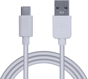Cablu alimentare si date Spacer SPDC-TYPEC-PVC-W-1.0 pentru smartphone USB 3.0 tata la Type-C tata PVC 2.1A 1m Alb 