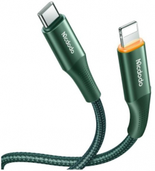 Cablu de date Mcdodo PD Fast Charge Type-C la Lightning 20W 1.2m indicator led Green 