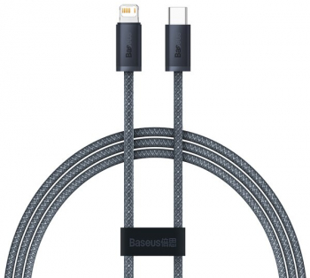 Cablu de date si incarcare Baseus USB-C la IP Lightning 20W 1m Gri 