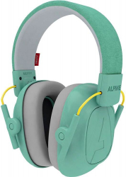 Casti antifonice pliabile pentru copii 5-16 ani ofera protectie auditiva SNR 25 verde menta ALPINE Muffy Kids Mint ALP26498 