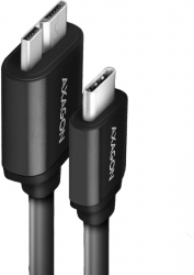 Cablu Axagon SPEED USB Micro-B / USB-C 3A 100cm negru