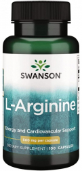 Swanson L-Arginine 500 mg 100 Capsule l-arginina pentru potenta si erectie 