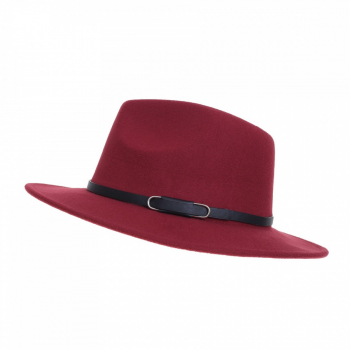 Palarie panama din stofa PAMI PD-0522-47 58 cm Grena 