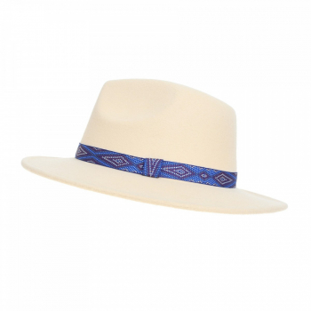 Palarie panama din stofa PAMI PD-0522-67 58 cm Crem 