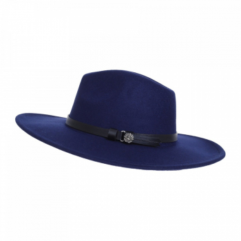 Palarie panama din stofa PAMI PD-0522-76 58 cm Bleumarin 