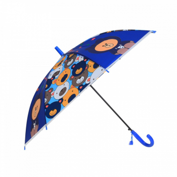 Umbrela lunga pvc automata pentru copii PAMI UC-0522-11 50 cm-8 spite Albastru 