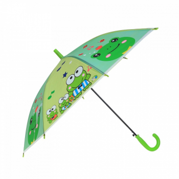 Umbrela lunga pvc automata pentru copii PAMI UC-0522-11 50 cm-8 spite Verde 
