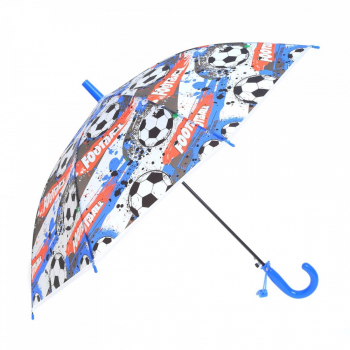 Umbrela lunga pvc automata pentru copii PAMI UC-0522-14 50 cm-8 spite Albastru 