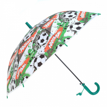 Umbrela lunga pvc automata pentru copii PAMI UC-0522-14 50 cm-8 spite Verde 