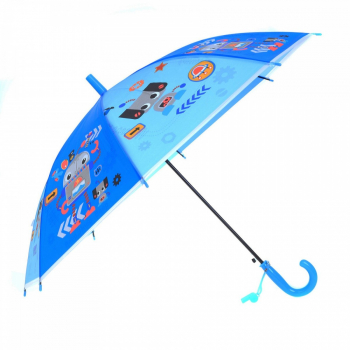 Umbrela lunga pvc automata pentru copii PAMI UC-0522-6 50 cm-8 spite Bleu 