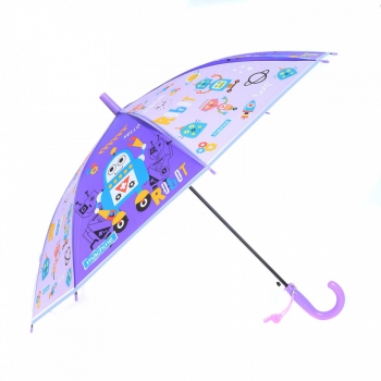 Umbrela lunga pvc automata pentru copii PAMI UC-0522-6 50 cm-8 spite Mov 