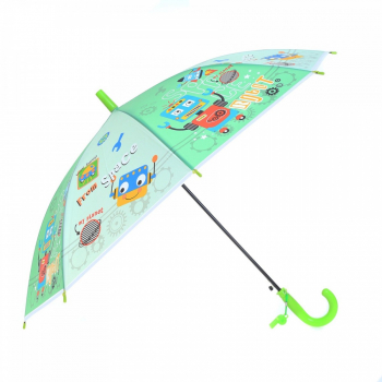 Umbrela lunga pvc automata pentru copii PAMI UC-0522-6 50 cm-8 spite Verde 