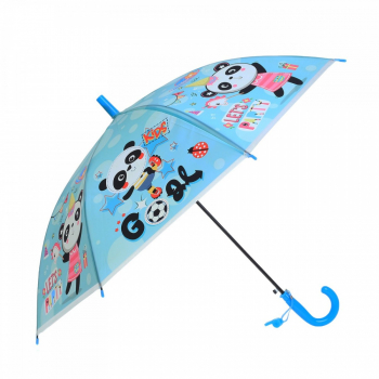 Umbrela lunga pvc automata pentru copii PAMI UC-0522-8 50 cm-8 spite Albastru 