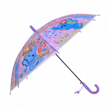 Umbrela lunga pvc automata pentru copii PAMI UC-0522-8 50 cm-8 spite Mov