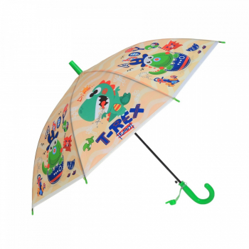 Umbrela lunga pvc automata pentru copii PAMI UC-0522-8 50 cm-8 spite Verde 