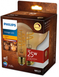 Bec LED vintage Philips Classic G93 intensitate luminoasa reglabila E27 