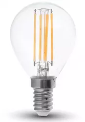 Bec LED E14 P45 6W 6400K Fara Filament 