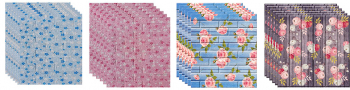 Set 6 x tapet 3D autoadeziv caramida in relief model floral 1 cm grosime