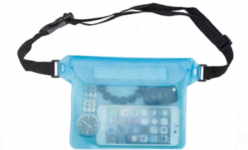 Borseta subacvatica telefon mobil si accesorii centura reglabila material impermeabil 22 x 17 cm Bleu COM-BBL5440 