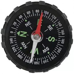Mini Busola de buzunar pentru camping drumetii sau vanatoare diametru 4.5 cm ultra responsive Negru COM-BBL5442 