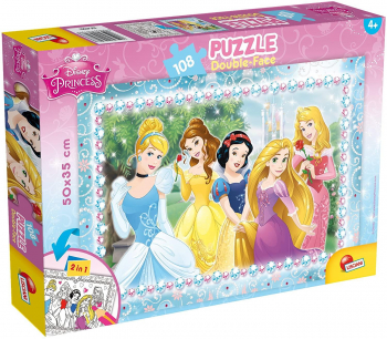 Lisciani - Puzzle de colorat - In lumea Printeselor 108 piese 