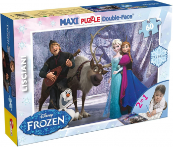 Lisciani - Puzzle de colorat maxi - Elsa si prietenii 60 piese 