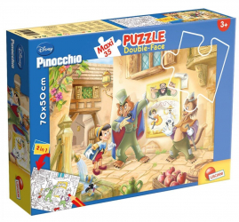 Lisciani - Puzzle de colorat maxi - Pinocchio 35 piese 