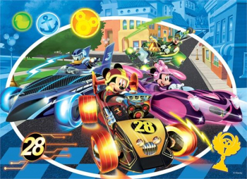 Lisciani - Puzzle de colorat - Mickey in cursa 24 piese 