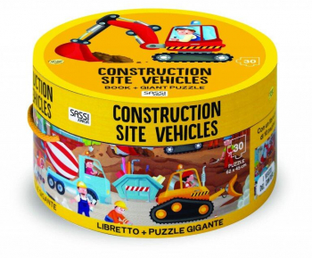 Sassi - Puzzle 30 piese cu carte - Vehicule 