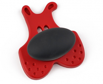Buton pentru mobila copii Joy Catel finisaj rosu cu nasuc negru CB 30 mm 