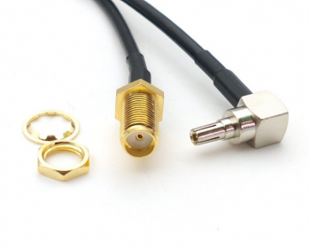 Cablu adaptor RF pigtail CRC9 tata SMA mama 150mm pentru conectare modem la antena GSM GPS LORA 