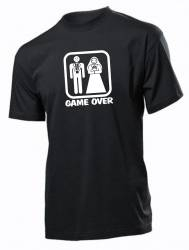 Tricou personalizat negru model Game Over 