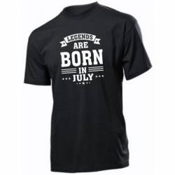 Tricou personalizat negru model Legends are born in July 