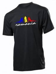Tricou personalizat negru model Romania 