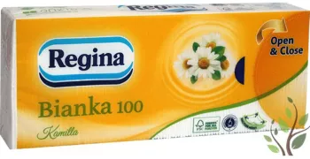 Pachet 100 de Servetele Batiste Regina Bianka 3 Straturi Musetel Albe - AT416738 