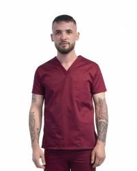 Bluza medicala barbati maneca scurta 3 buzunare tercot S bordo