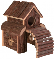 Casuta Din Lemn Natural 2 Etaje 12x20x20 cm 6203 