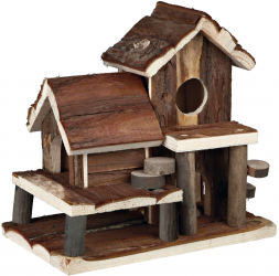 Casuta Lemn Natural Rozatoare 25x24x16 cm 61779 