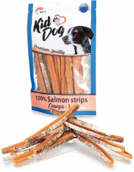 KidDog Fasii din Carne de Somon 87 + Omega 3 80G A04706