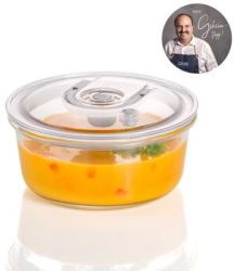 Recipient pentru vidat Caso Germany VacuBoxx RL capacitate 940 ml bol din sticla pastreaza alimentele fresh compatibil cu microunde 