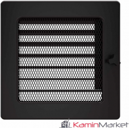 Grila semineu 17x17 Jaluzea - Negru Fresh 